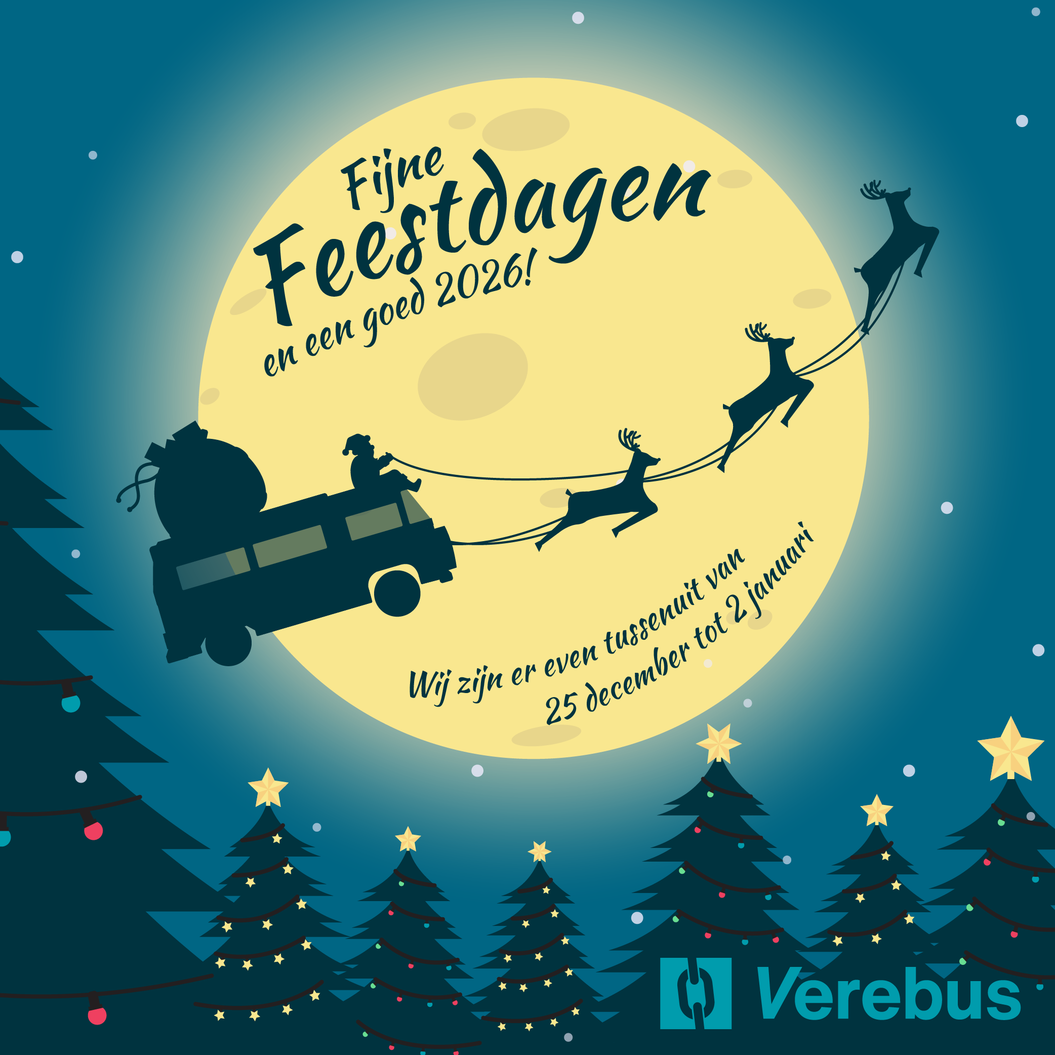 Verebus kerstkaart